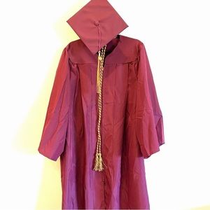 ASU Graduation Gown Cap Tassels Honor Cords Maroon Gold Arizona State
